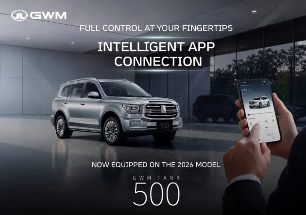 GWM Tank 500 HEV kini dengan sokongan aplikasi pintar — kawalan ke atas enjin, kunci, pendingin, geofencing