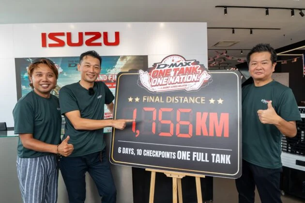 Isuzu D-Max 2.2L pusing Semenanjung dengan hanya satu tangki diesel — liputi jarak 1,756 km dengan baki 4%