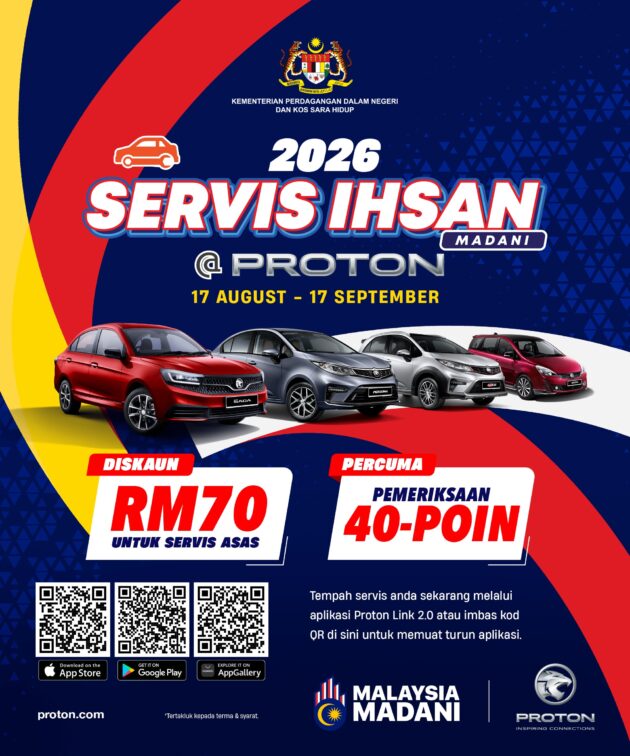 Proton Servis Ihsan Madani untuk Persona, Saga, Exora, Iriz — diskaun servis RM70, periksa 40-poin percuma