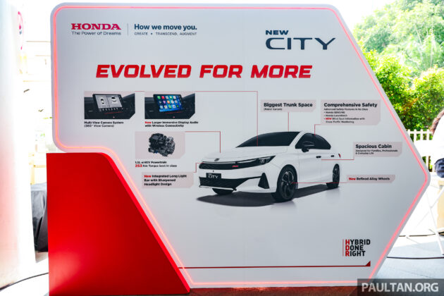 Honda City facelift 2026 di Malaysia — RS petrol, e:HEV dipertonton; skrin sentuh 10-inci, kamera 360, BLIS