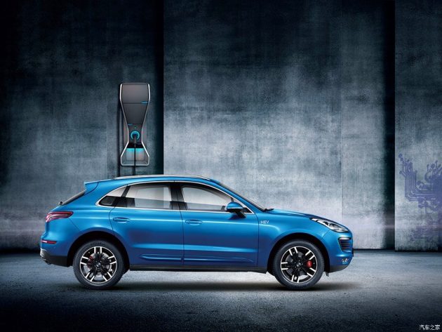 山寨版 Porsche Macan，众泰 SR 9 在中国推出油电版。
