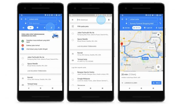 骑士们的春天！Google Maps 摩多导航模式在大马上线