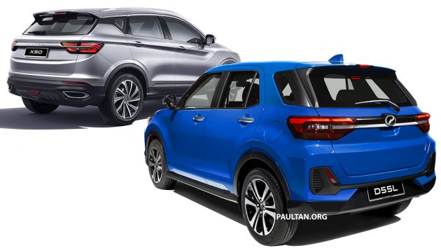 Perodua D55L SUV 对比 Proton X50!基于 Daihatsu Rocky / Toyota Raize 和吉利缤越的规格信息来做详细比较