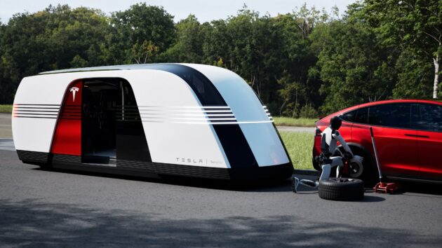 Tesla Robotaxi 与 Robovan 全球首发, 全自动无人驾驶电动车与电动巴士, 2026年开始投入量产, 售价3万美元以下