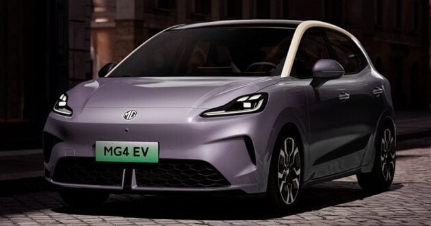2025 MG4 EV 纯电五门掀背小车中国开启预购, 续航里程最长可达530公里, 20分钟充电至80%, 预售价从4.3万令吉起