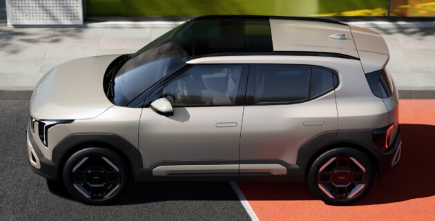 Kia EV2 全球首发, 品牌迄今最入门纯电跨界SUV, 比 BYD Atto 2 更小, 但续航里程可达448公里, 半小时充电至80%