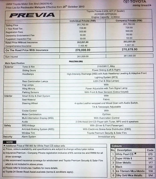 toyota-previa-malaysia-pricelist