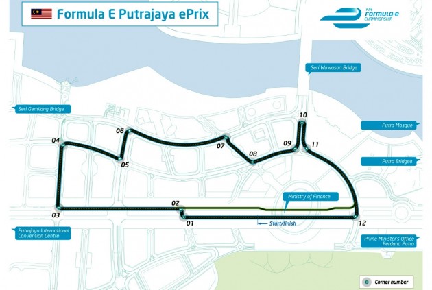 Formula E Putrajaya circuit layout