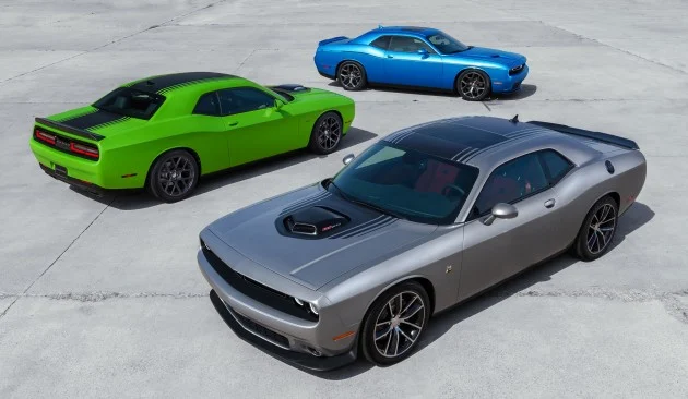 Clockwise starting from top: 2015 Dodge Challenger SXT, 2015 Dod