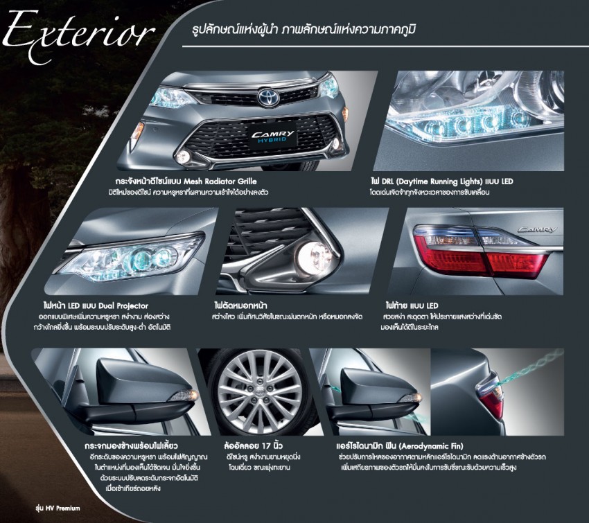 2015 Toyota Camry facelift range launched in Thailand – gets new 2.0L VVT-iW D-4S engine and 6-speed auto 317867