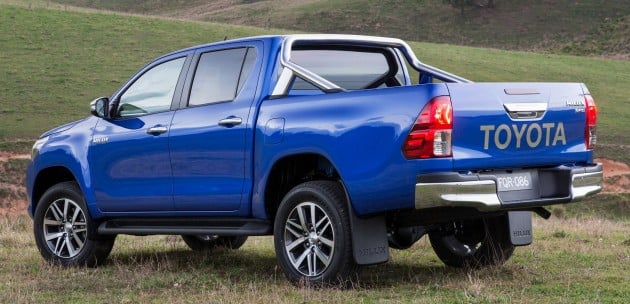2015 reveal of Toyota HiLux (SR5 double cab pre-production model shown).