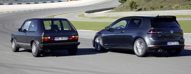 Zwischen dem Golf GTI Clubsport und dem Golf GTI Pirelli liegen fast 33 Jahre Fahrzeugentwicklung