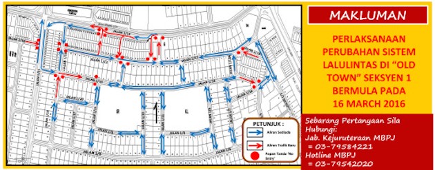 MBPJ-one-way-Seksyen-1-01
