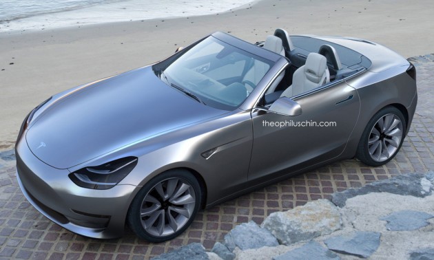 Tesla Model 3 Roadster Theo render