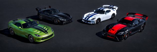 Dodge Viper celebrates its 25th birthday and final year of production with six limited-edition models