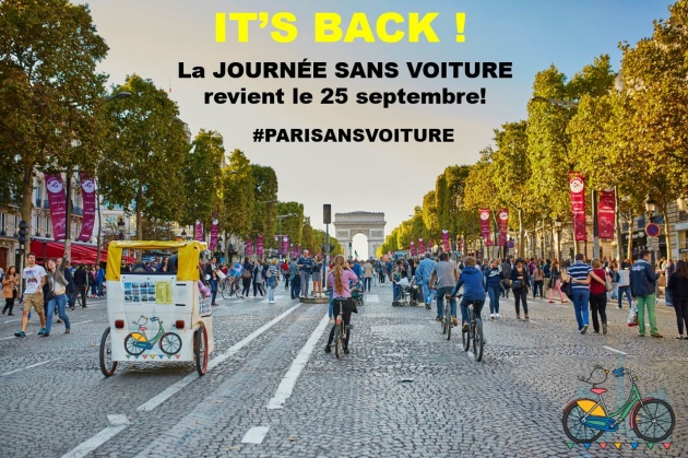 Paris Car Free Day Sept 25