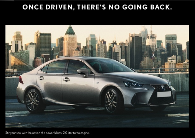 Lexus IS facelift tampil di dalam laman web Malaysia