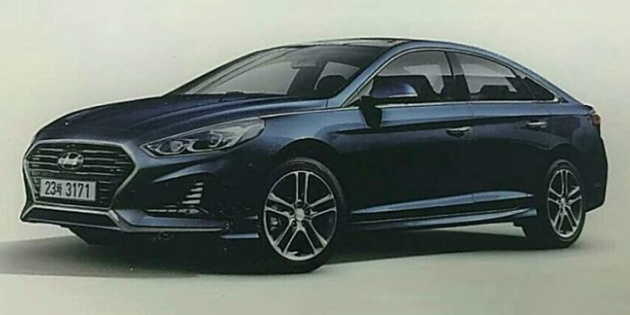 Hyundai Sonata facelift leaked image shows new grille