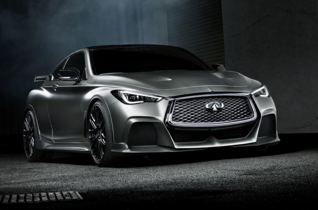 Model konsep Infinti Q60 Project Black S didedahkan sebelum membuat kemunculan sulung di Geneva 2017