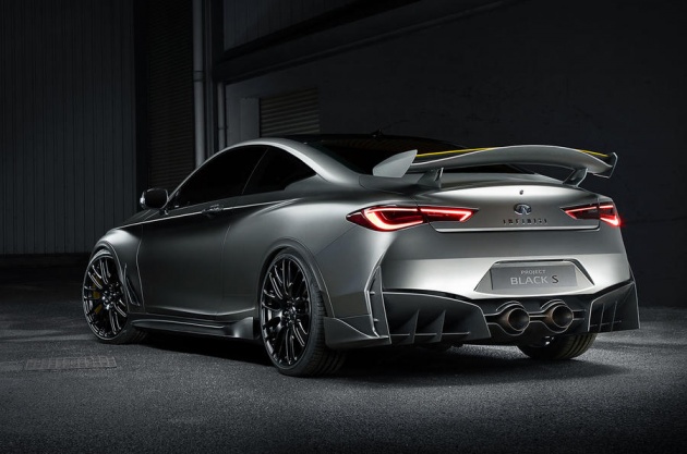 Model konsep Infinti Q60 Project Black S didedahkan sebelum membuat kemunculan sulung di Geneva 2017