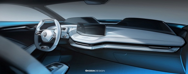 Skoda Vision E Concept – lukisan ruang dalam disiar