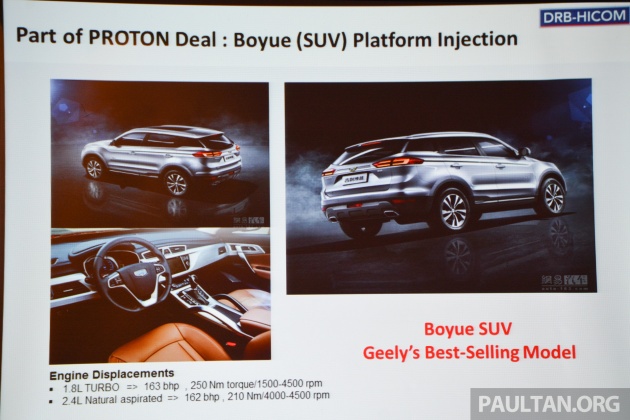 Proton to develop its first SUV based on Geely Boyue