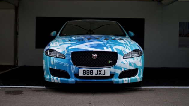 Jaguar XJR with 575 PS teased at Goodwood FoS