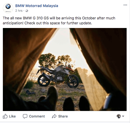 BMW G 310 GS akan tiba di Malaysia dalam bulan ini