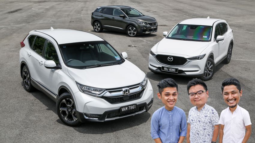 Driven Web Series 2018: best family SUVs in Malaysia – new Honda CR-V vs Mazda CX-5 vs Peugeot 3008 823175