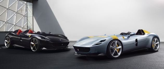 Ferrari Monza SP1, SP2 – Speedster retro dengan enjin V12 6.5L, 809 hp/719 Nm; 0-200 km/j hanya 7.9 saat!