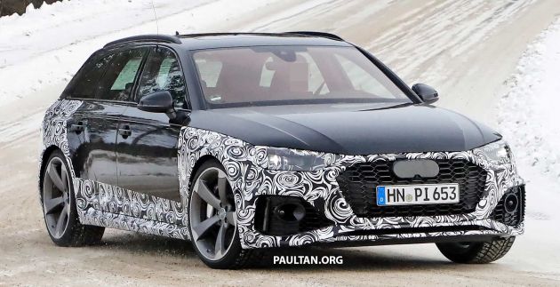 SPYSHOTS: Audi RS4 facelift running winter tests