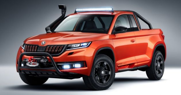 Skoda Mountiaq trak pikap konsep, asas dari Kodiaq