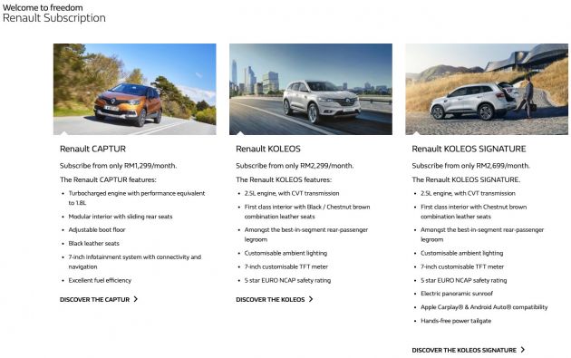 Renault Subscription dibuka kepada umum – servis langganan kenderaan dari RM1,299 sebulan