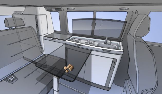 Volkswagen California 6.1 camper van – first sketches