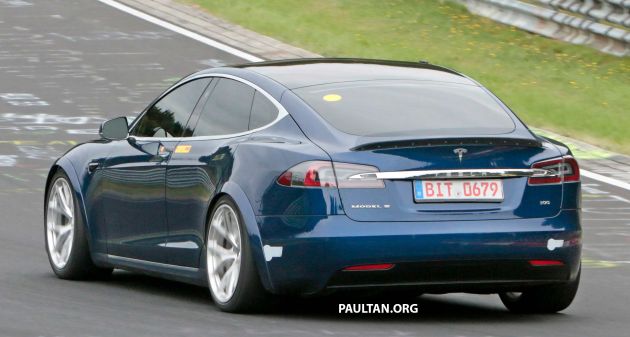 Tesla ‘Plaid’ Model S seen running track tests again; four-door EV Nurburgring record attempts this week