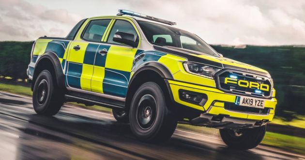 Ford Ranger Raptor, Focus ST wagon kereta polis UK