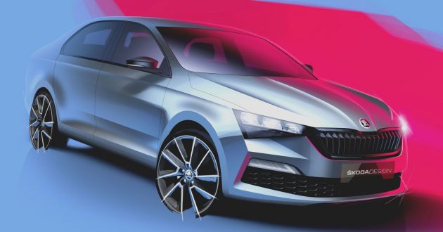 2020 Skoda Rapid gets teased in two official sketches