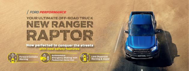 2020 Ford Ranger Raptor launched in Malaysia – now with AEB; same 2.0L turbodiesel with 213 PS; RM209k
