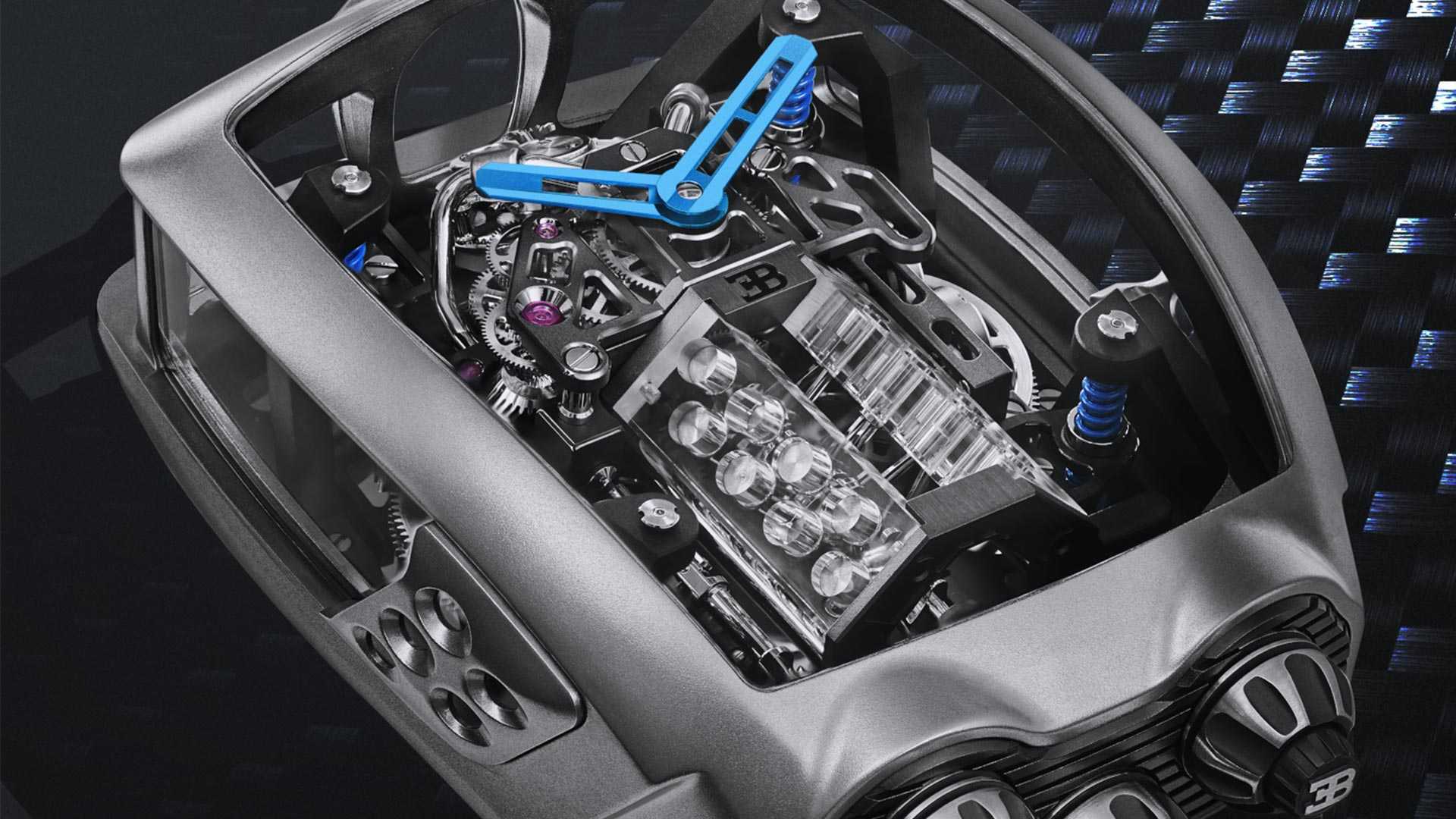 Jacob & Co. Bugatti Chiron Tourbillon – jam tangan dengan enjin W16 yang bergerak di dalam, RM1.2 juta!