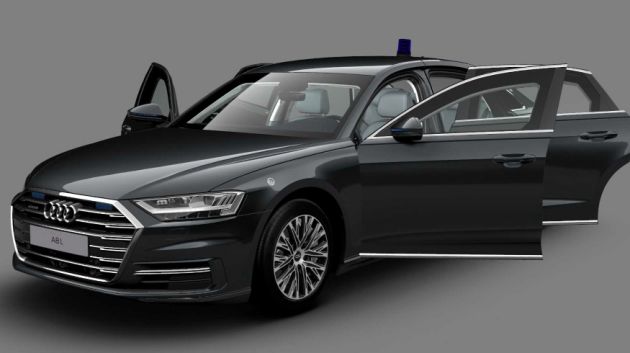 2020 Audi A8 L Security – VR9 protection rating, 571 PS/800 Nm 4.0 litre biturbo V8 powertrain; 3,875 kg