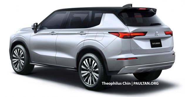 New Mitsubishi Outlander rendered before 2021 debut