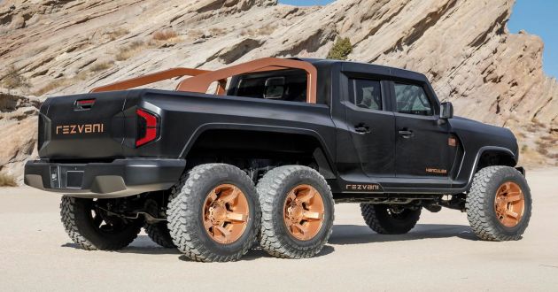 Rezvani Hercules 6×6 debuts – ballistics armour, EMP protection; electrified door handles; up to 1,300 hp