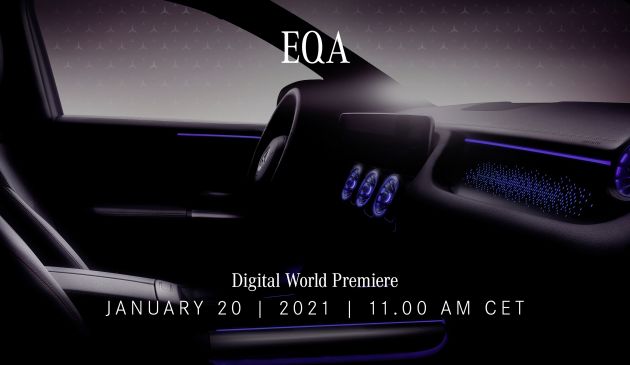 Mercedes-Benz EQA teased again before Jan 20 debut – early details reveal 401 km EV range, 66 kWh battery