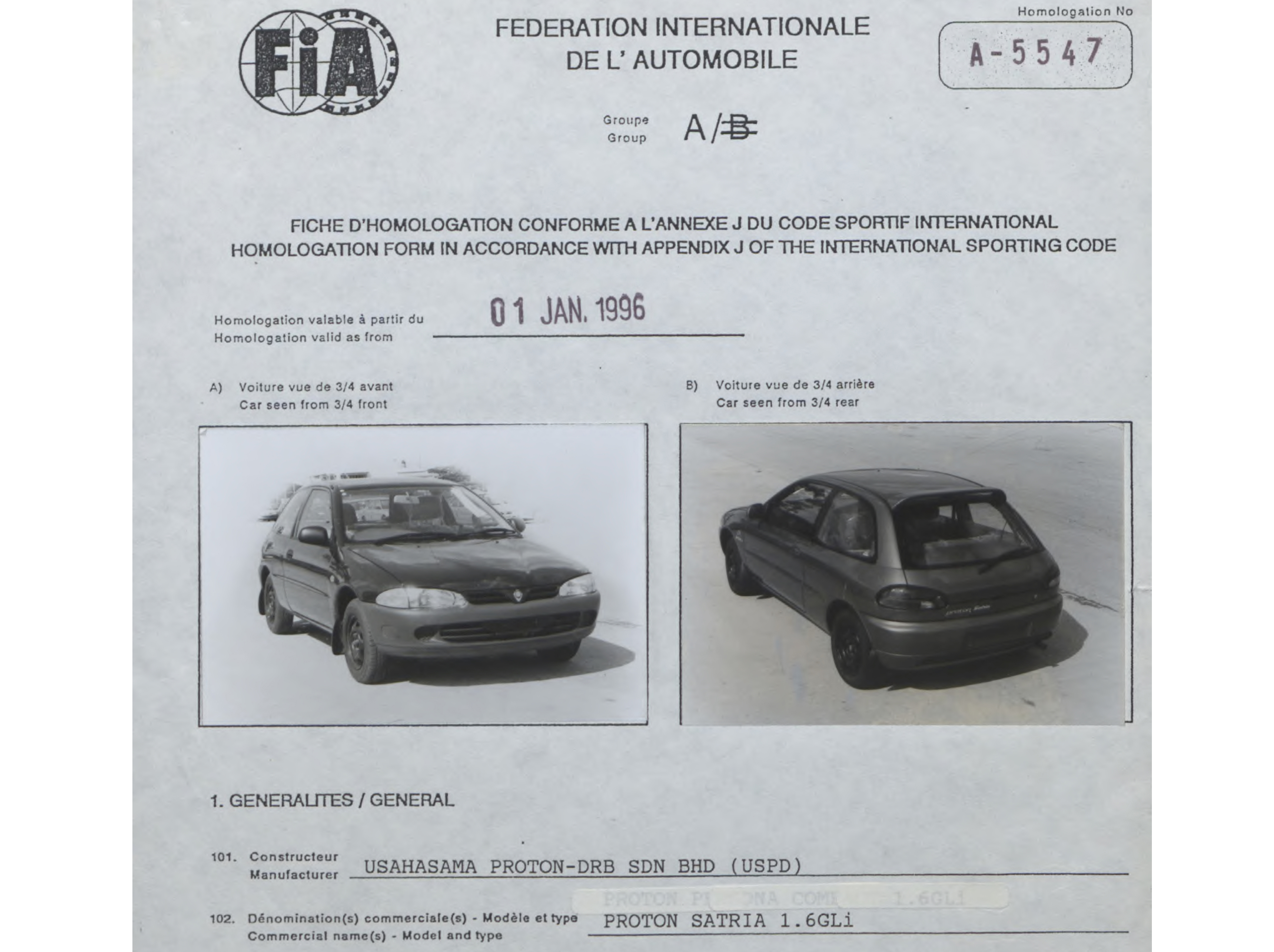 Proton Satria 1.6 Group A – pernah menjuarai WRC Rali Safari 1997, British Rally Championship 2000!