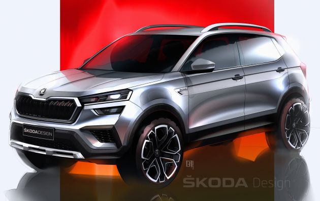 Skoda Kushaq shown in sketches – March 18 reveal