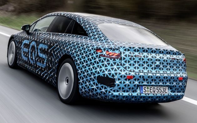 Mercedes-Benz EQS detailed – up to 523 PS, 855 Nm, 107.8 kWh battery, 770 km of range, reveal next week