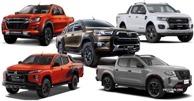Toyota Hilux vs Isuzu D-Max vs Mitsubishi Triton vs Nissan Navara vs Ford Ranger — bandingan trak pikap