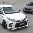 2021 Honda City vs Toyota Vios in Malaysia – sportiest RM106k e:HEV RS hybrid and RM95k GR Sport shown