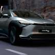 Toyota bZ4X EV – up to 500 km range, co-developed with Subaru, with X-Mode AWD; to debut mid-2022
