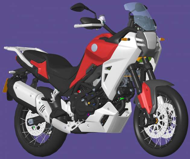 Benelli bakal lancar model touring kelas pertengahan baru? Gambar paten di China terdedah, enjin v-twin